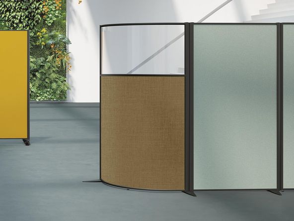 Cloison autoportante semi-vitrée courbe KP+ 