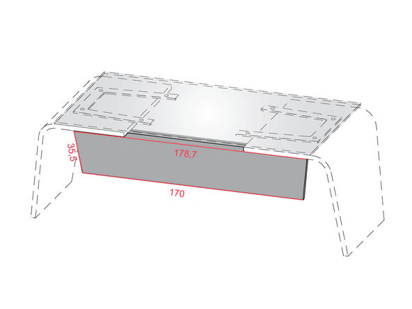 Voile de fond pour bureau Larus en verre