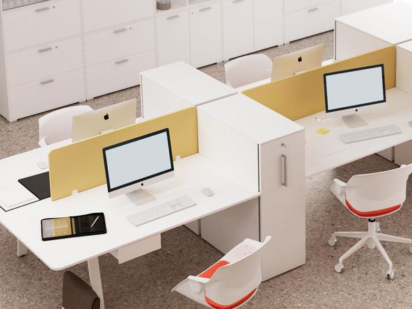 Panneau frontal en mélaminé laqué mat pour bench Denomics