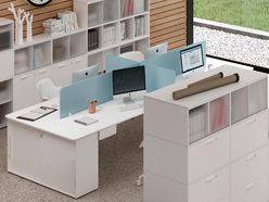 Panneau latéral en mélaminé laqué mat pour bench Denomics