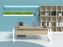 Voile de fond en mélaminé pour bureaux Brook/Prepsto