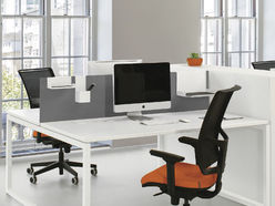 Panneau frontal en tissu pour bureaux bench Carbone A/O/U et Orbe