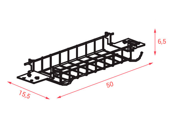 Grille passe-câbles pour tables de réunion Hologram et Oméga