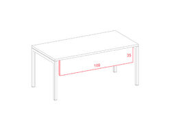 Voile de fond pour bureau individuel Etner