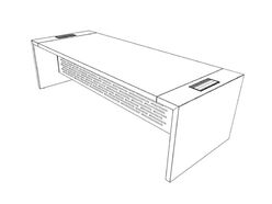 Voile de fond sculpté pour bureaux de direction Mica