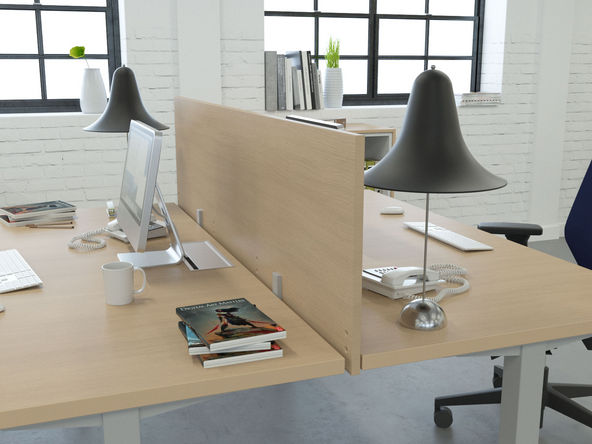 Panneau frontal mélaminé pour bureaux partagés ETNER