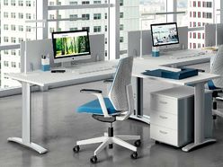 Panneau frontal mélaminé pour bureaux individuels Etner