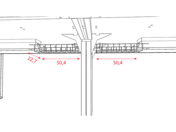 Lot de 2 grilles passe-câbles pour table de réunion Astropol