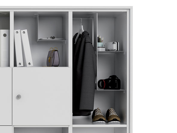 Diviseur 2 tablettes & porte-manteaux pour casiers Forma5