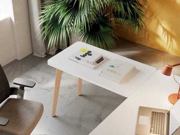 Retour secrétaire pour bureau individuel Timber