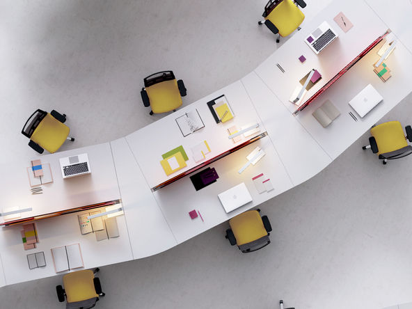 Extension intérieure 15° pour bureau bench M10