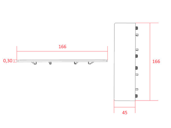 Extension finale pour bureau bench M10