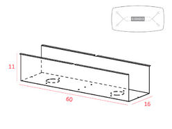 Goulotte horizontale pour table de réunion Spike