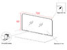 Cloison de protection Guard en verre pour bureaux Frezza