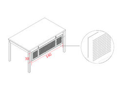 Voile de fond métal pour bureau MDD