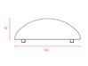 Extension demi-lune pour bureau bench MDD