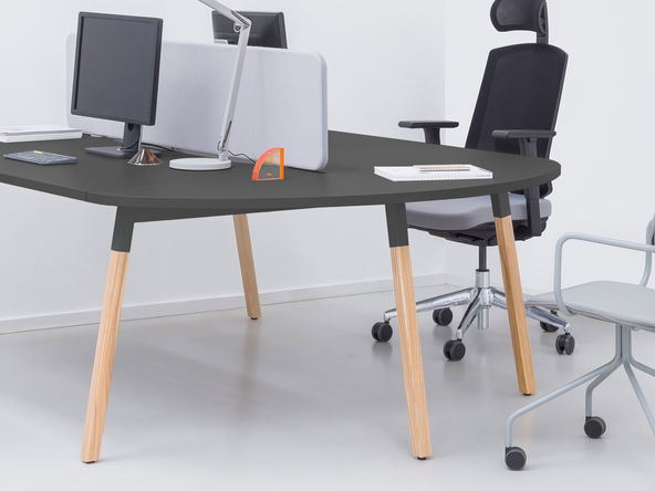 Extension demi-lune pour bureau bench Wilder