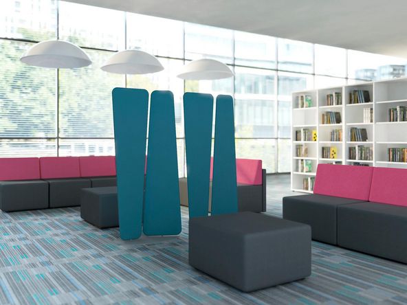 Cloison de séparation rotative Viva en tissu