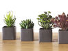 Lot de 9 mini plantes artificielles cube H14 cm