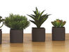 Lot de 9 mini plantes artificielles cube H14 cm