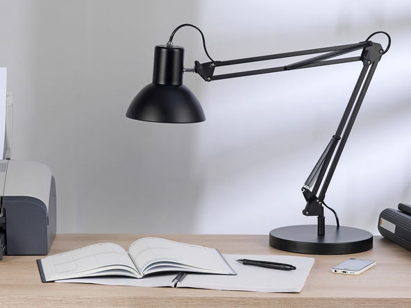Lampe de bureau LED Victoire H66 cm sur socle ou pince