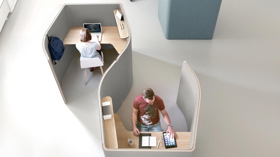 Espace de travail individuel acoustique Mondéo