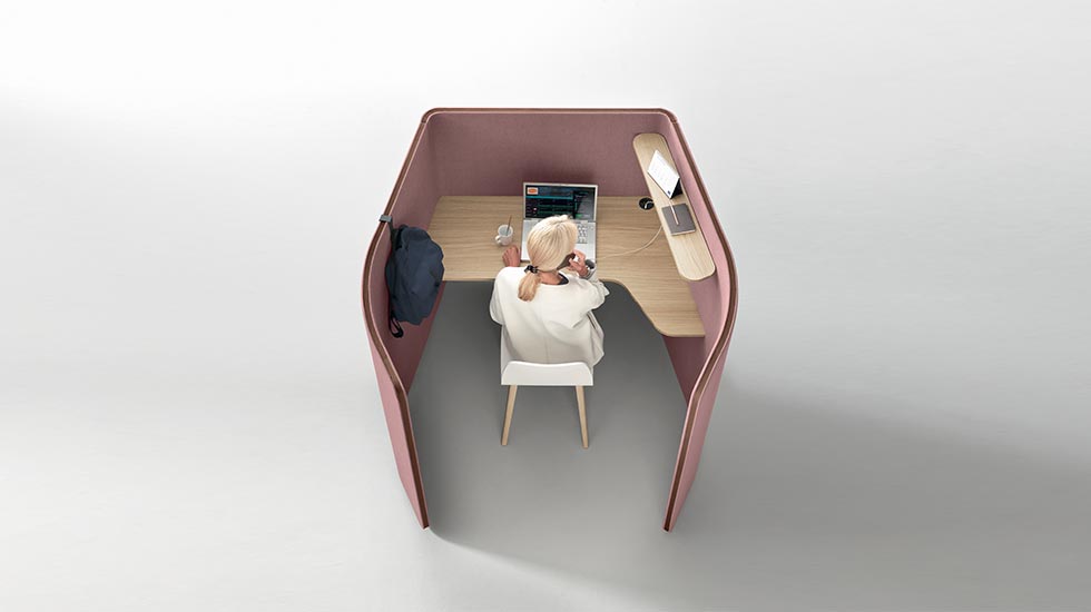 Espace de travail individuel acoustique Mondéo