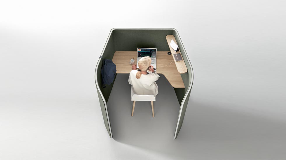 Espace de travail individuel acoustique Mondéo