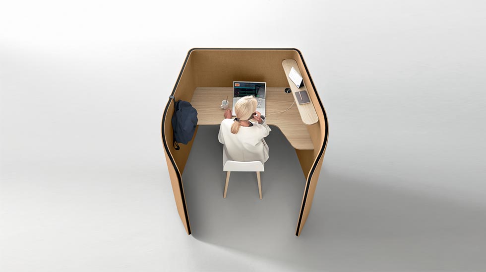 Espace de travail individuel acoustique Mondéo