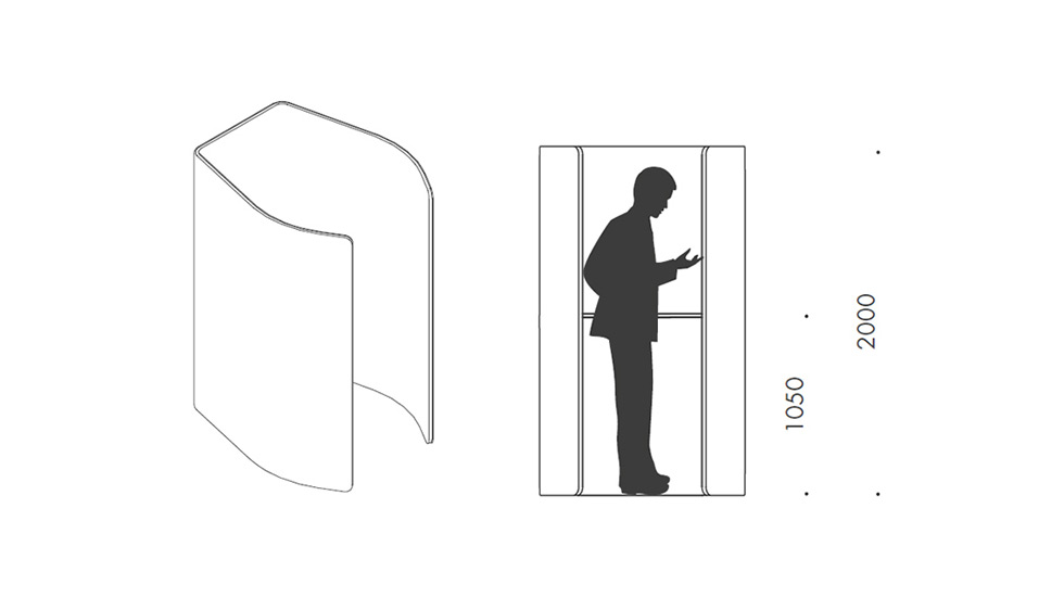 Cabine téléphone acoustique Mondéo