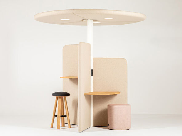 Espace de travail acoustique 3 personnes BuzziBrella Focus