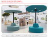 Espace de travail acoustique 3 personnes BuzziBrella Focus