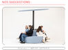 Espace de travail acoustique 3 personnes BuzziBrella Focus