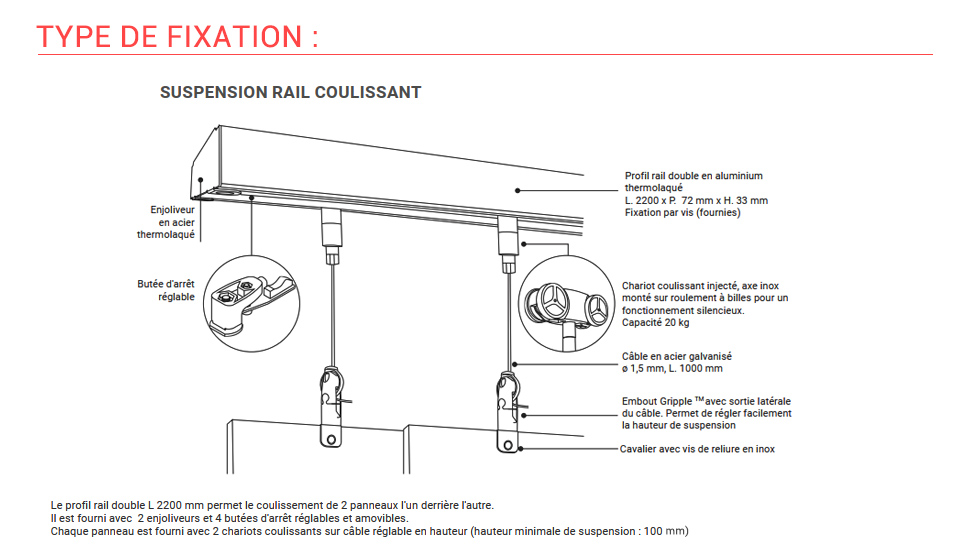 Suspension acoustique Eclipse
