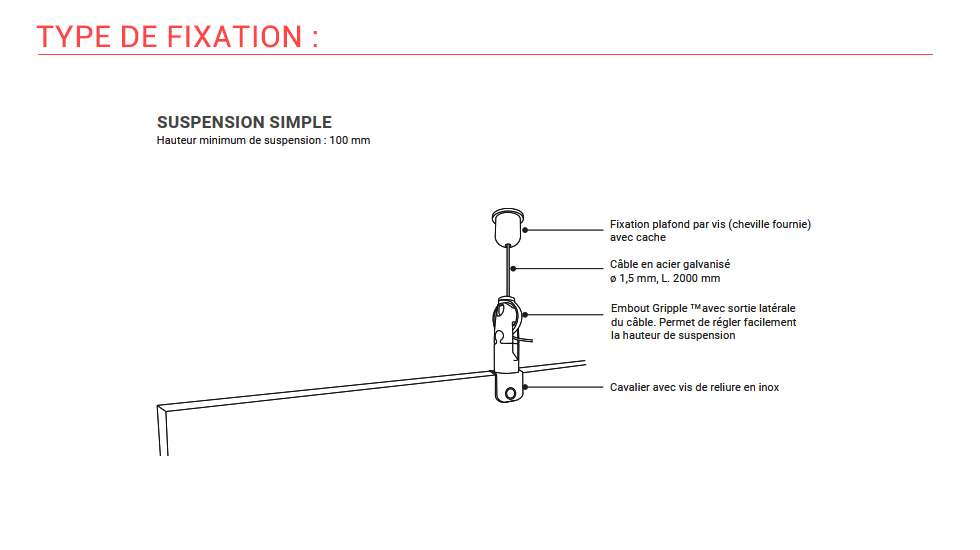 Suspension acoustique Eclipse