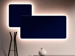 Dalles murales acoustiques en tissu avec LEDs Telaio