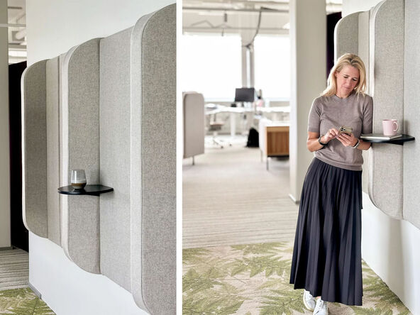 Panneau mural acoustique Hover pour espace de pause