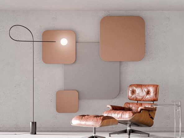 Lot de 4 cloisons murales acoustiques Mileto