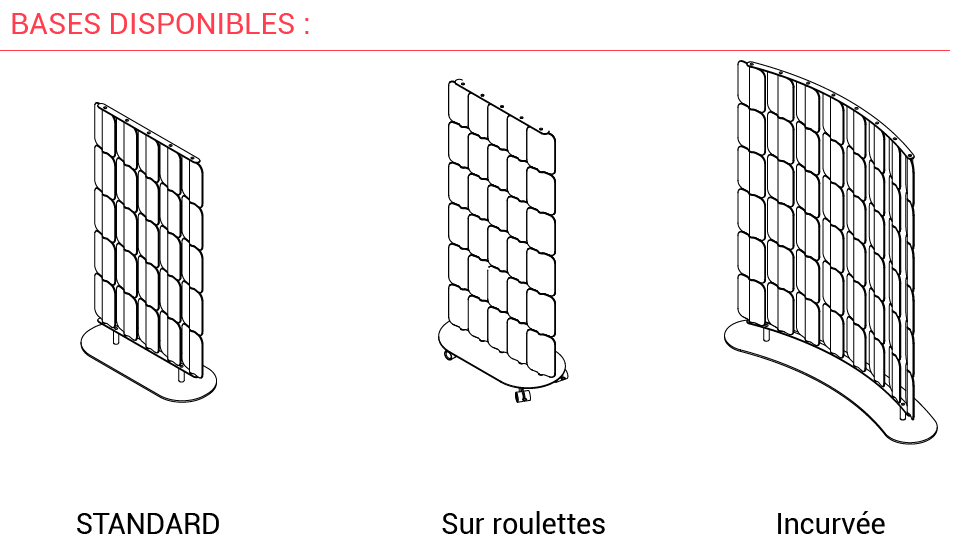 Cloison acoustique en tissu Patch