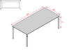 Bureau de direction Yoga pied chromé