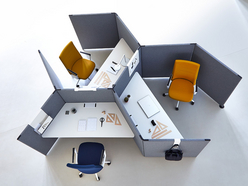 Bureau call-center Link Actiu à composer avec séparation acoustique