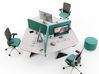 Bureau bench 3 personnes POWER avec réglage en hauteur électrique