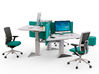 Bureau bench 3 personnes POWER avec réglage en hauteur électrique