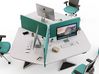 Bureau bench 3 personnes POWER avec réglage en hauteur électrique