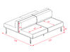 Bureau bench 2 personnes Longo avec banquette 4 places