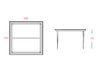 Bureau bench 2 personnes Longo avec banquette 4 places