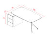 Bureau individuel Must sur caisson