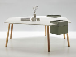 Bureau bench 2 personnes Tknika hexagonal symétrique