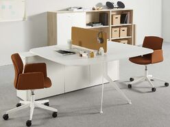 Bureau bench 2 personnes Usoa sur caisson