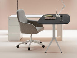 Bureau de direction Usoa avec retour et caisson